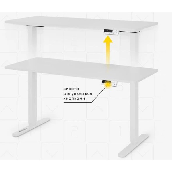 Фото - Стіл з електрорегулюванням висоти Mealux PowerDesk Duo White (EVO-242 Duo W/W)